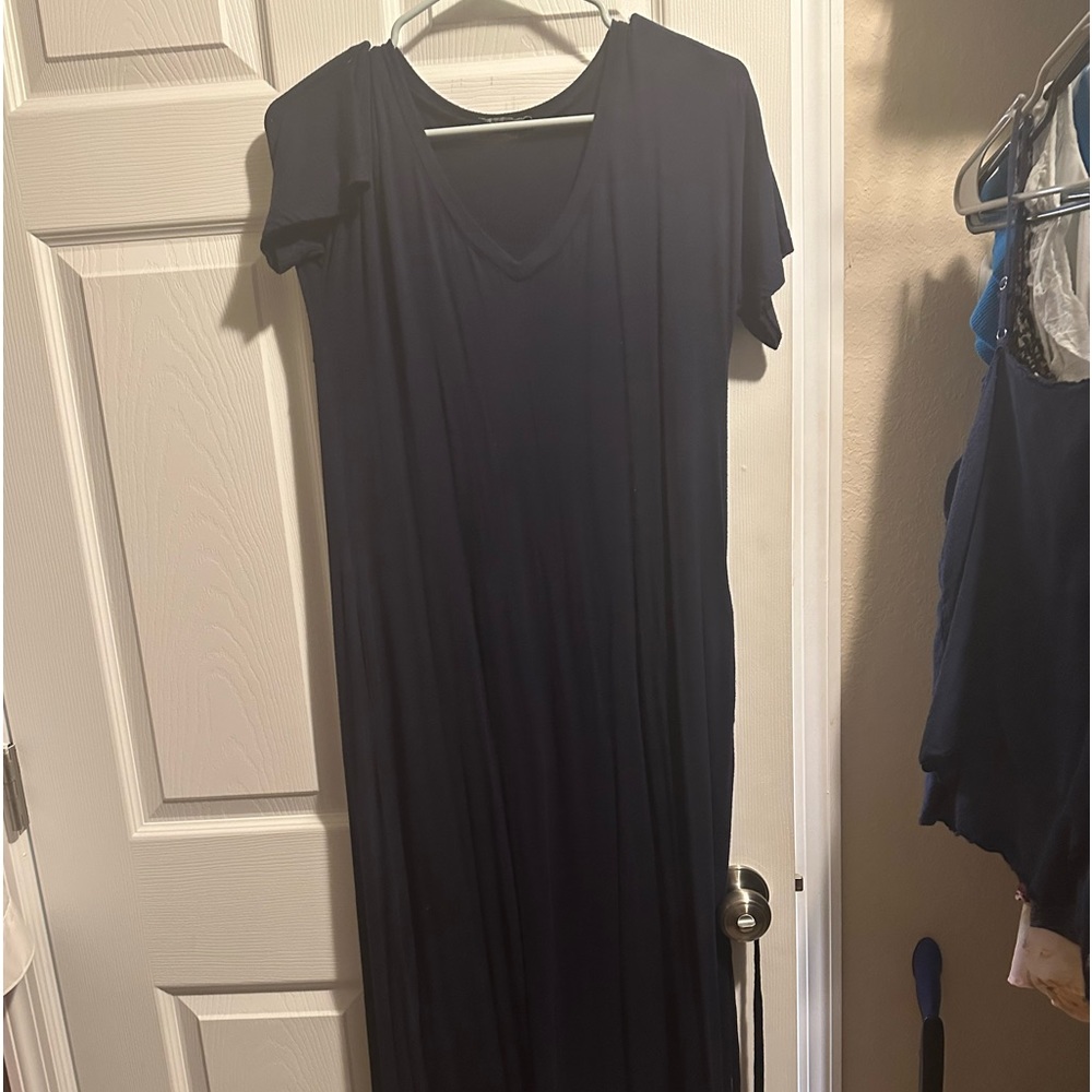 Navy blue maxi dress
